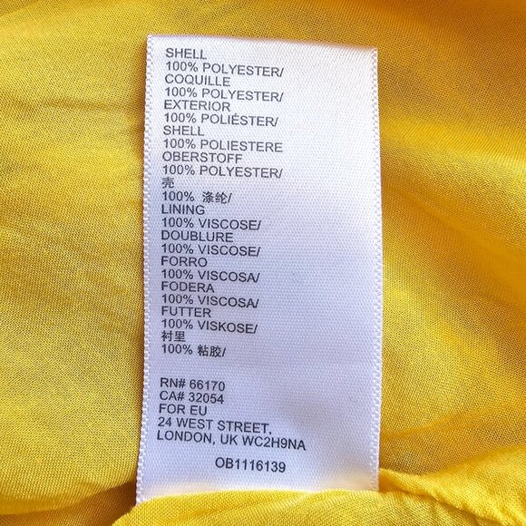 Urban Outfitters Picnic Tiered Frock Short Sleeve Dress XS Glowy Golden Yellow - Picture 12 of 12